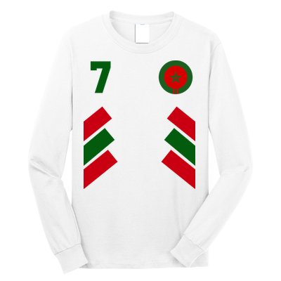 Morocco Team Sport Number 7 Long Sleeve Shirt