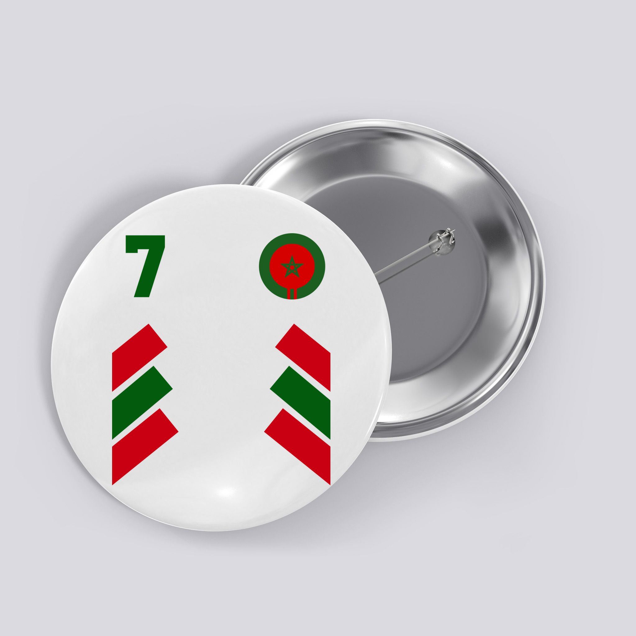 Morocco Team Sport Number 7 Button