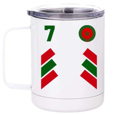 Morocco Team Sport Number 7 12 oz Stainless Steel Tumbler Cup