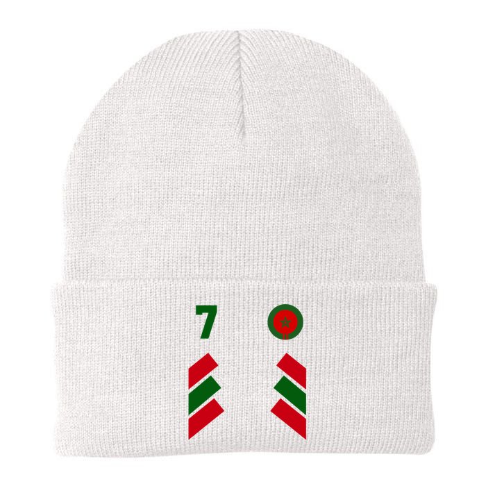 Morocco Team Sport Number 7 Knit Cap Winter Beanie