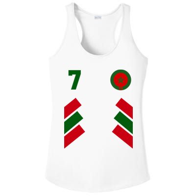 Morocco Team Sport Number 7 Ladies PosiCharge Competitor Racerback Tank