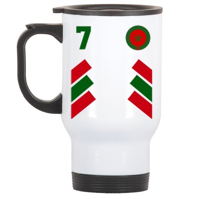 Morocco Team Sport Number 7 Stainless Steel Travel Mug