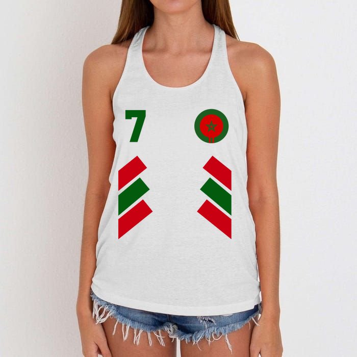 Morocco Team Sport Number 7 Women's Knotted Racerback Tank