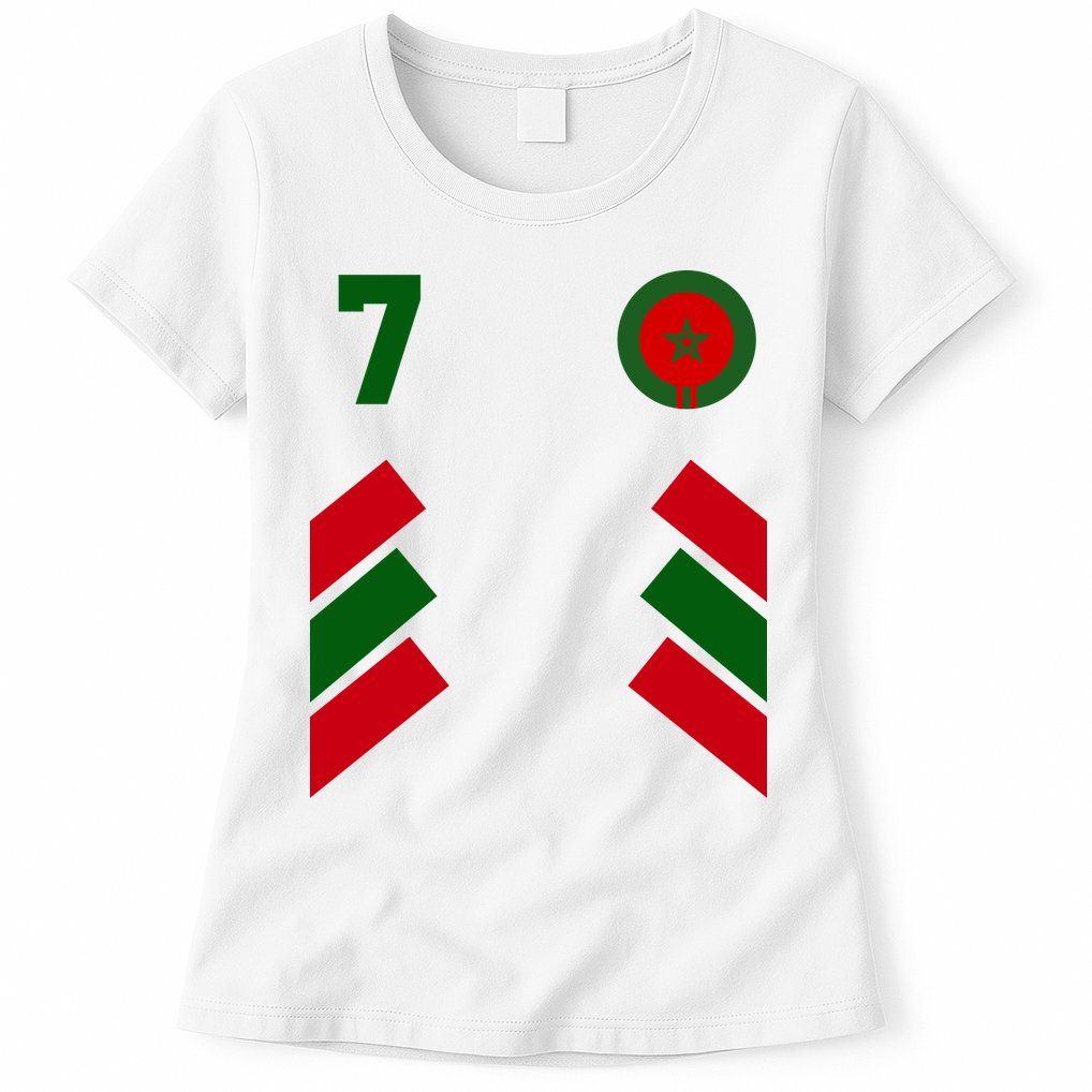 Morocco Team Sport Number 7 Womens T-Shirt