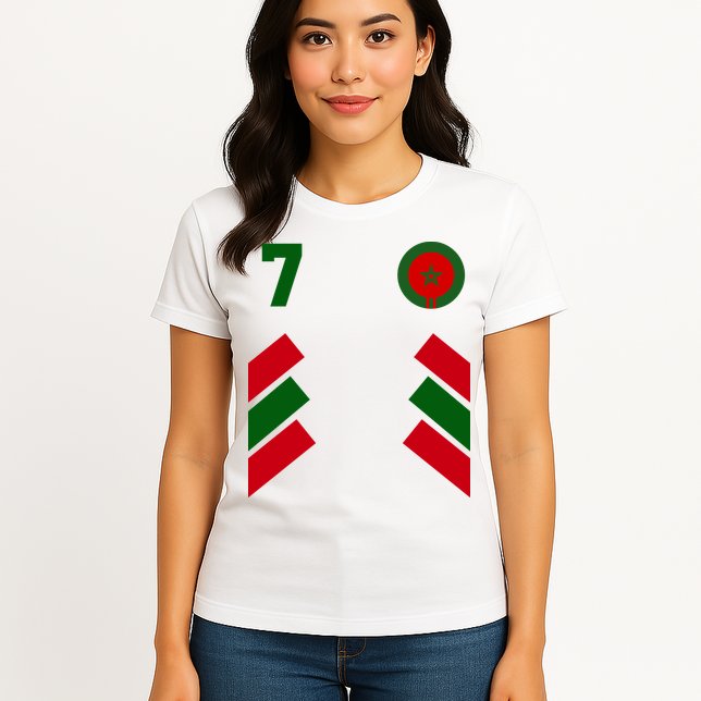 Morocco Team Sport Number 7 Womens T-Shirt