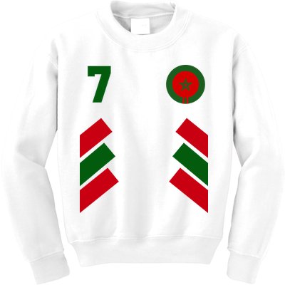 Morocco Team Sport Number 7 Kids Sweatshirt