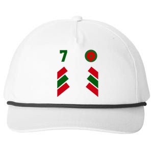 Morocco Team Sport Number 7 Snapback Five-Panel Rope Hat