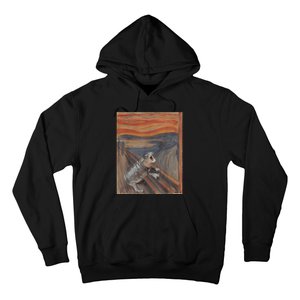 Moodeng The Scream Parody Funny Moodeng Art Baby Hippo Hoodie