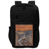 Moodeng The Scream Parody Funny Moodeng Art Baby Hippo Impact Tech Backpack