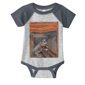 Moodeng The Scream Parody Funny Moodeng Art Baby Hippo Infant Baby Jersey Bodysuit