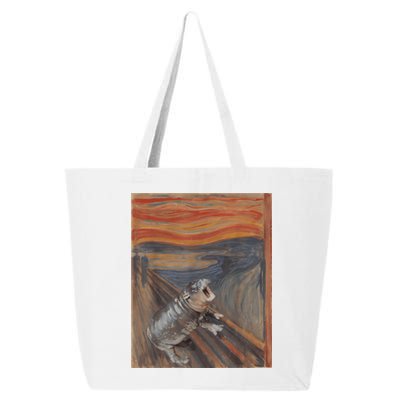 Moodeng The Scream Parody Funny Moodeng Art Baby Hippo 25L Jumbo Tote