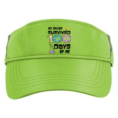 My Teacher Survived 100 Days Of Me Kindergarten Student Gift Adult Drive Performance Visor