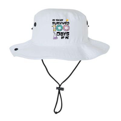 My Teacher Survived 100 Days Of Me Kindergarten Student Gift Legacy Cool Fit Booney Bucket Hat