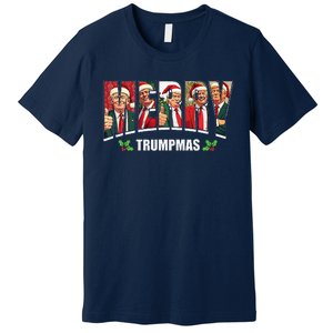 Merry Trumpmas Santa Trump Christmas Pajamas Funny Premium T-Shirt