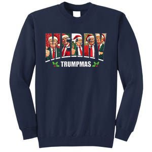 Merry Trumpmas Santa Trump Christmas Pajamas Funny Tall Sweatshirt