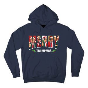 Merry Trumpmas Santa Trump Christmas Pajamas Funny Tall Hoodie