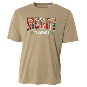 Merry Trumpmas Santa Trump Christmas Pajamas Funny Cooling Performance Crew T-Shirt