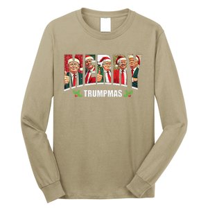 Merry Trumpmas Santa Trump Christmas Pajamas Funny Long Sleeve Shirt