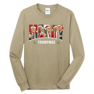 Merry Trumpmas Santa Trump Christmas Pajamas Funny Tall Long Sleeve T-Shirt