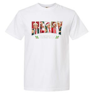 Merry Trumpmas Santa Trump Christmas Pajamas Funny Garment-Dyed Heavyweight T-Shirt