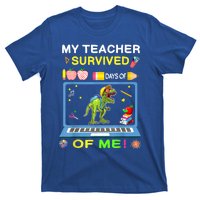 My Teacher Survived 100 Days Of Me School Dinosaur Gift T-Shirt