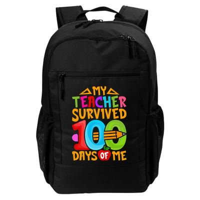 My Teacher Survived 100 Days Of Me Dab 100th Days Of School Daily Commute Backpack