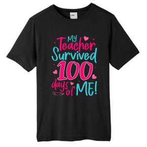 My Teacher Survived 100 Days Of Me Gift Tall Fusion ChromaSoft Performance T-Shirt