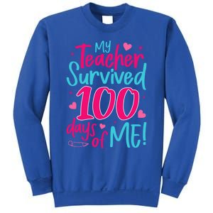 My Teacher Survived 100 Days Of Me Gift Sweatshirt