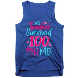 My Teacher Survived 100 Days Of Me Gift Tank Top