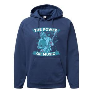 Music Teacher School Professor Musical Gift The Power Of Music Great Gift Performance Fleece Hoodie