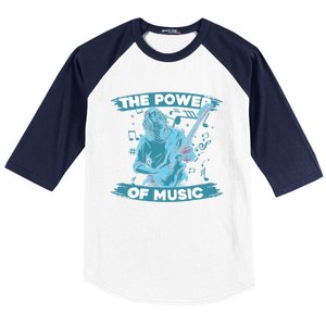 Music Teacher School Professor Musical Gift The Power Of Music Great Gift Baseball Sleeve Shirt