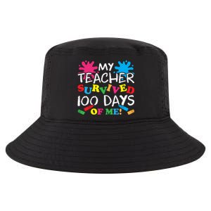 My Teacher Survived 100 Days Of Me Happy 100th Day School Gift Cool Comfort Performance Bucket Hat