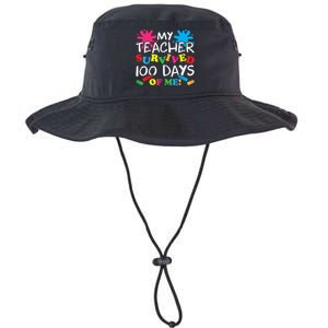 My Teacher Survived 100 Days Of Me Happy 100th Day School Gift Legacy Cool Fit Booney Bucket Hat