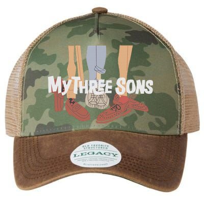 My Three Sons Shoes Retro Lover Gift Legacy Tie Dye Trucker Hat