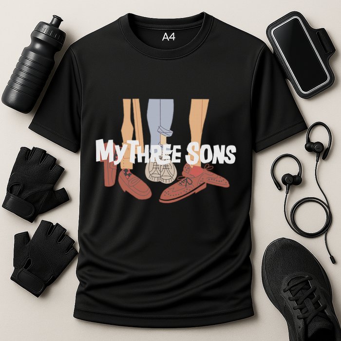 My Three Sons Shoes Retro Lover Gift Cooling Performance Crew T-Shirt