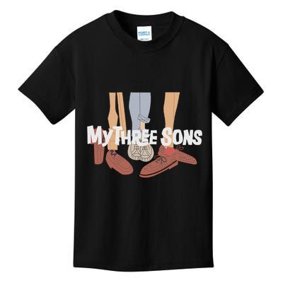 My Three Sons Shoes Retro Lover Gift Kids T-Shirt