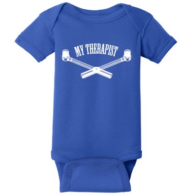 My Therapist Socket Wrench Auto Racing Meaningful Gift Baby Bodysuit