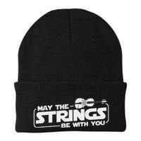 May The Strings Be With You Violinist Violin Player Knit Cap Winter Beanie