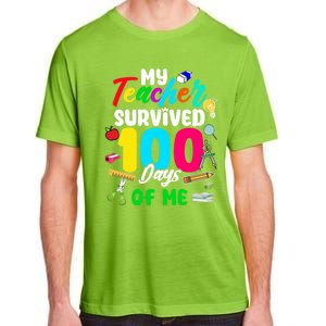 My Teacher Survived 100 Days Of Me School Cute Gift Adult ChromaSoft Performance T-Shirt