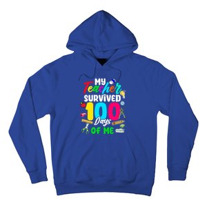 My Teacher Survived 100 Days Of Me School Cute Gift Hoodie