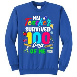 My Teacher Survived 100 Days Of Me School Cute Gift Sweatshirt