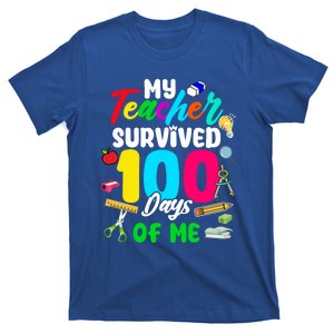 My Teacher Survived 100 Days Of Me School Cute Gift T-Shirt