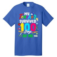 My Teacher Survived 100 Days Of Me School Cute Gift Tall T-Shirt