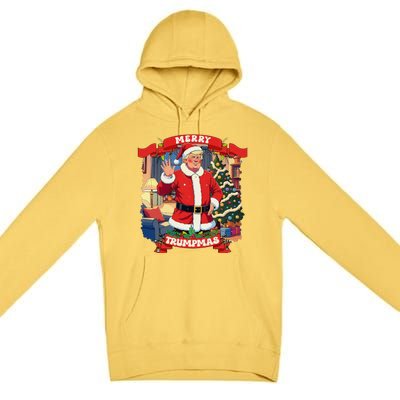 Merry Trumpmas Santa Trumpchristmas Pajamas Funny Premium Pullover Hoodie