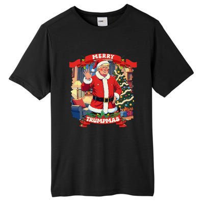 Merry Trumpmas Santa Trumpchristmas Pajamas Funny Tall Fusion ChromaSoft Performance T-Shirt