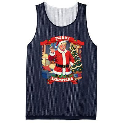 Merry Trumpmas Santa Trumpchristmas Pajamas Funny Mesh Reversible Basketball Jersey Tank