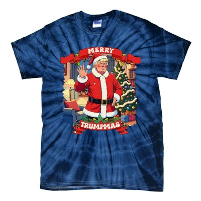 Merry Trumpmas Santa Trumpchristmas Pajamas Funny Tie-Dye T-Shirt