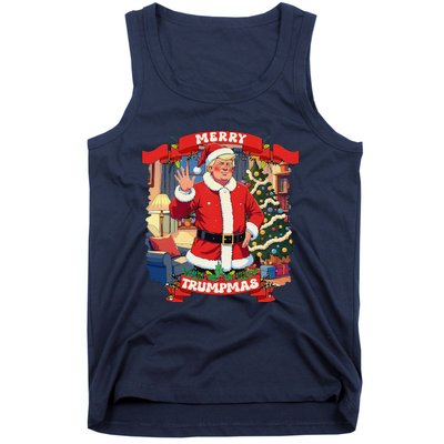 Merry Trumpmas Santa Trumpchristmas Pajamas Funny Tank Top