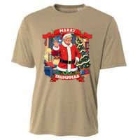 Merry Trumpmas Santa Trumpchristmas Pajamas Funny Cooling Performance Crew T-Shirt