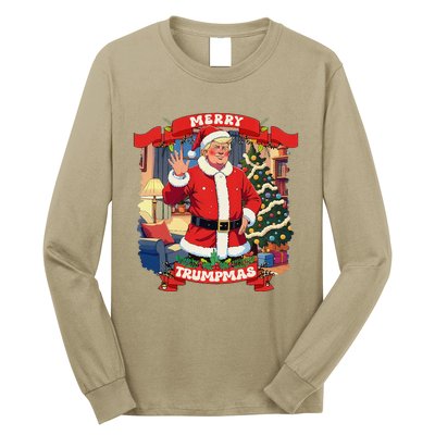 Merry Trumpmas Santa Trumpchristmas Pajamas Funny Long Sleeve Shirt